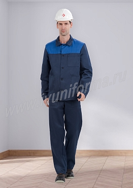 Костюм рабочий мужской (с брюками) арт. Р-02-3-ГР